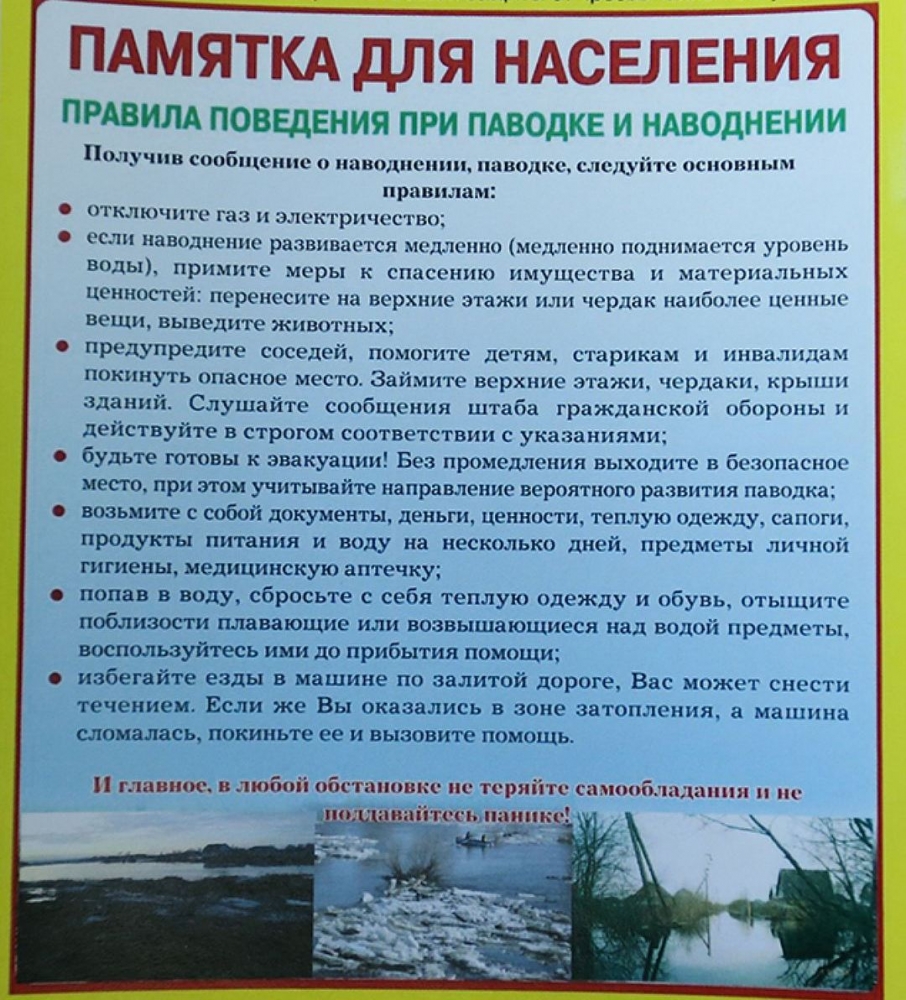 Весенние паводки.